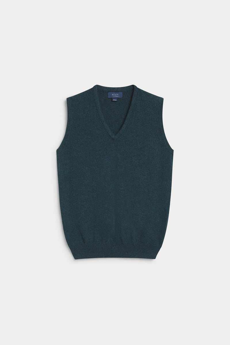 chaleco pico cashmere de hombre