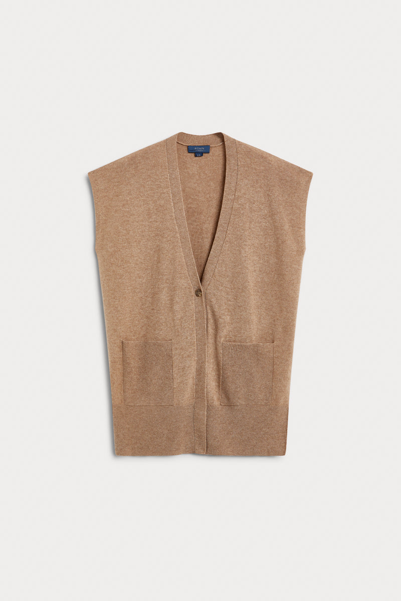 Chaleco largo camel 100% cashmere. AGAIN Cashmere.