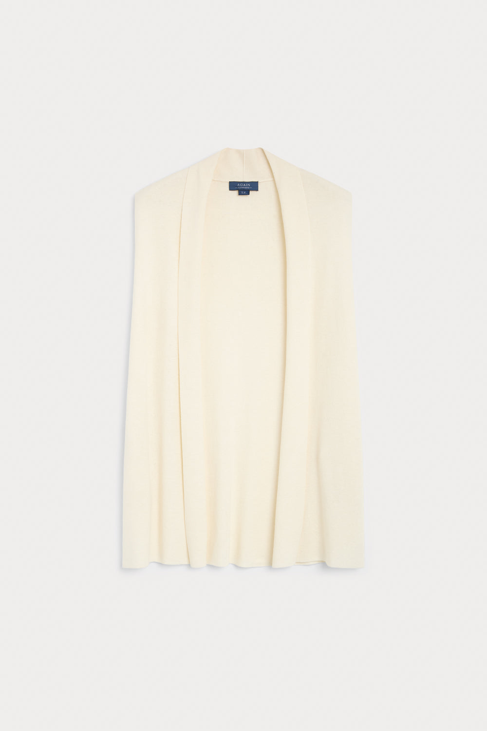 chaleco largo cashmere seda blanco