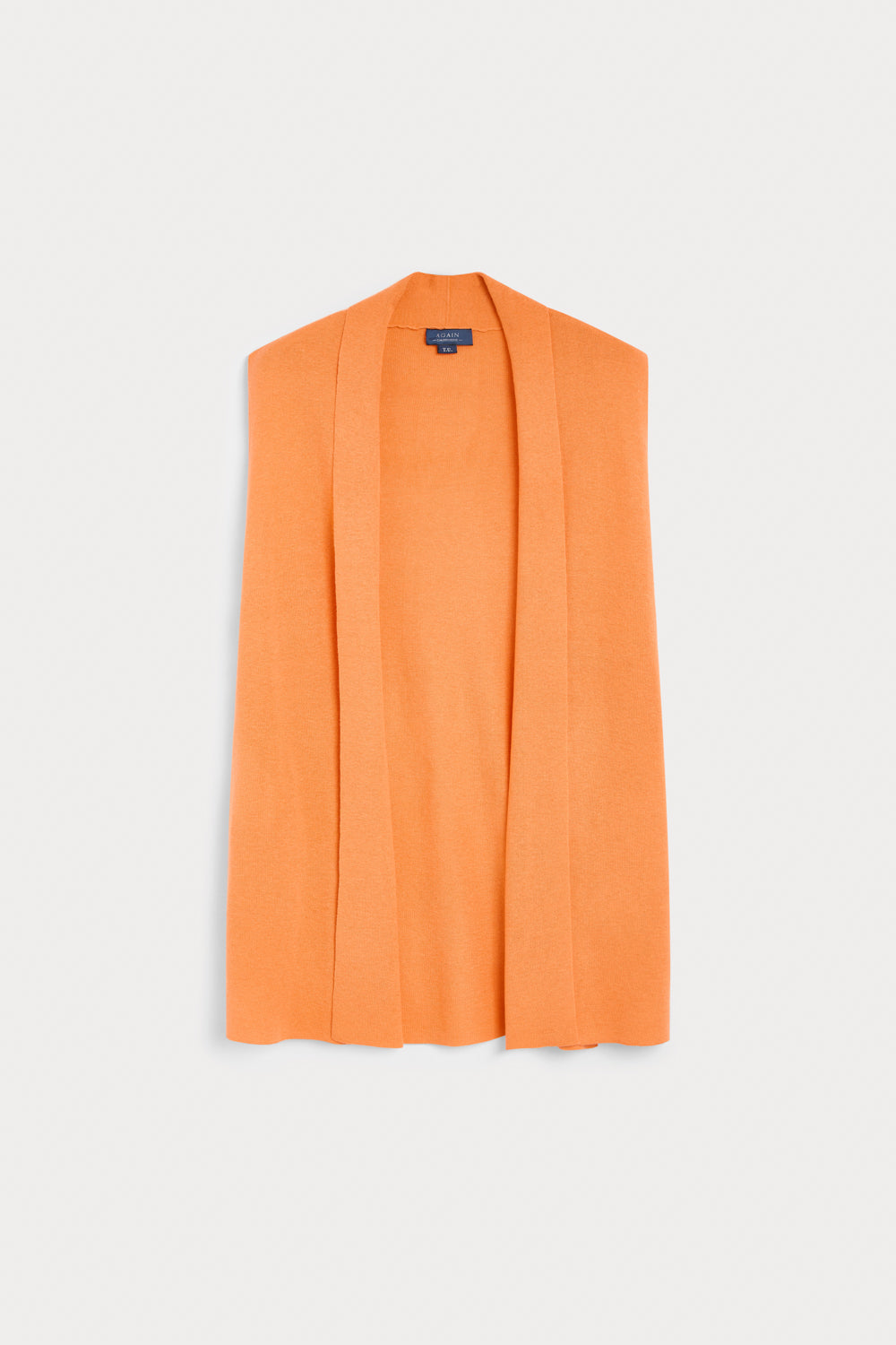 chaleco largo cashmere seda naranja