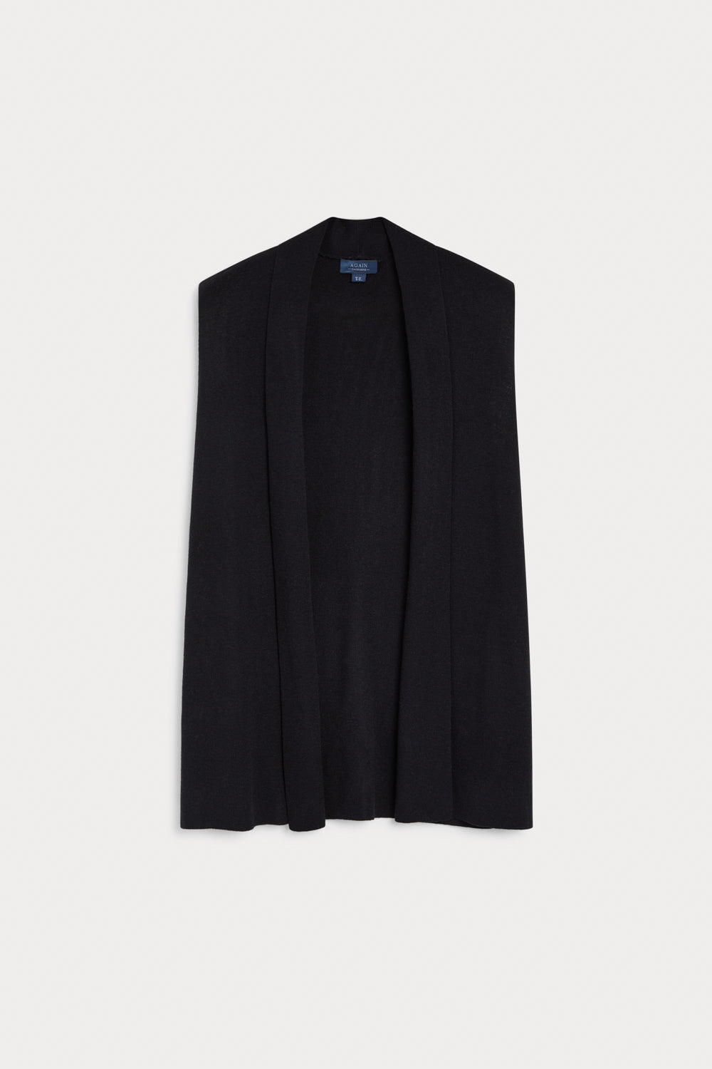 chaleco largo cashmere seda negro