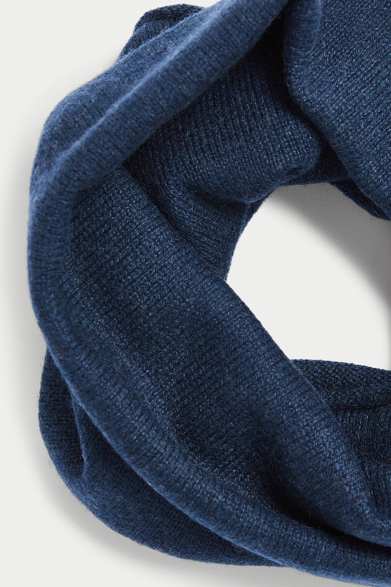 cuello grande azul medio AGAIN Cashmere