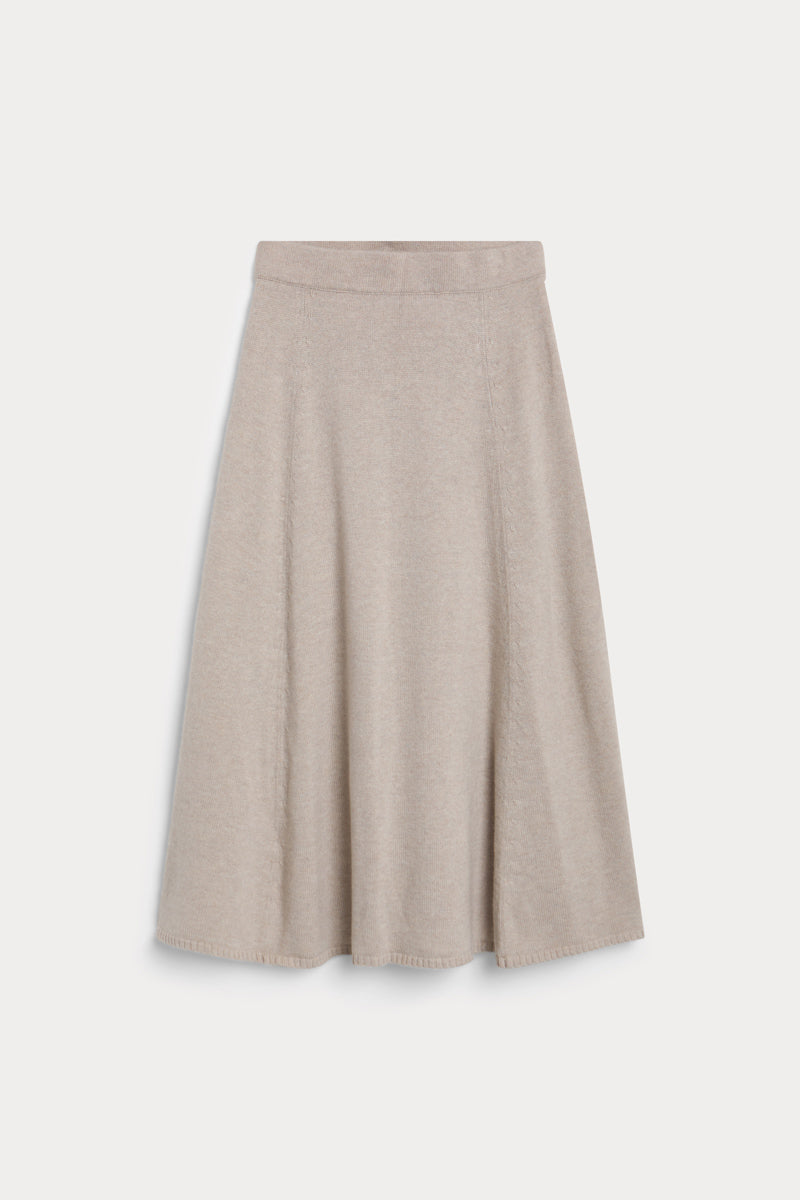 falda midi cashmere mujer