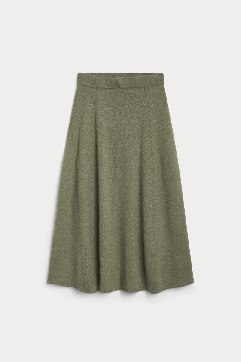 falda midi cashmere mujer