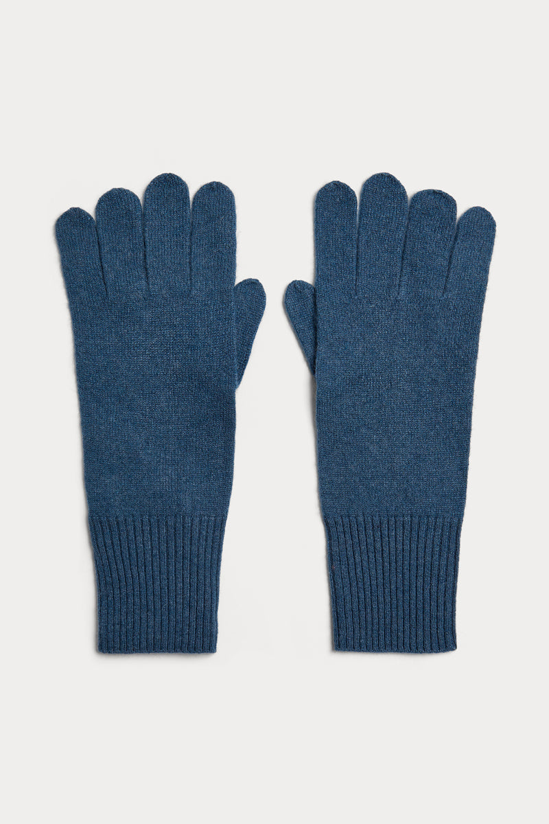 guantes de cashmere mujer azul