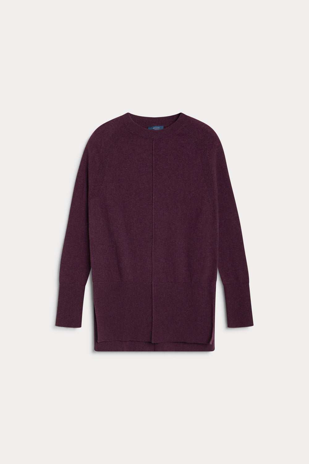 jersey caja oversize 100% cashmere. AGAIN Cashmere red wine