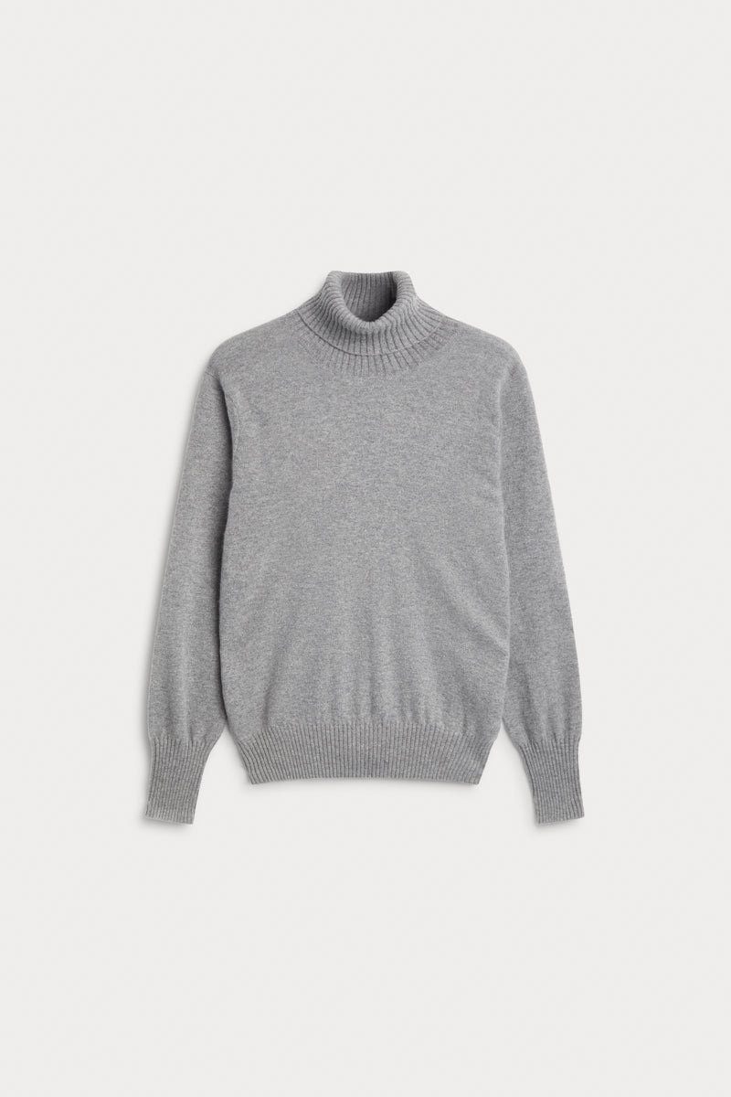 jersey cuello alto hombre cashmere gris AGAIN Cashmere.