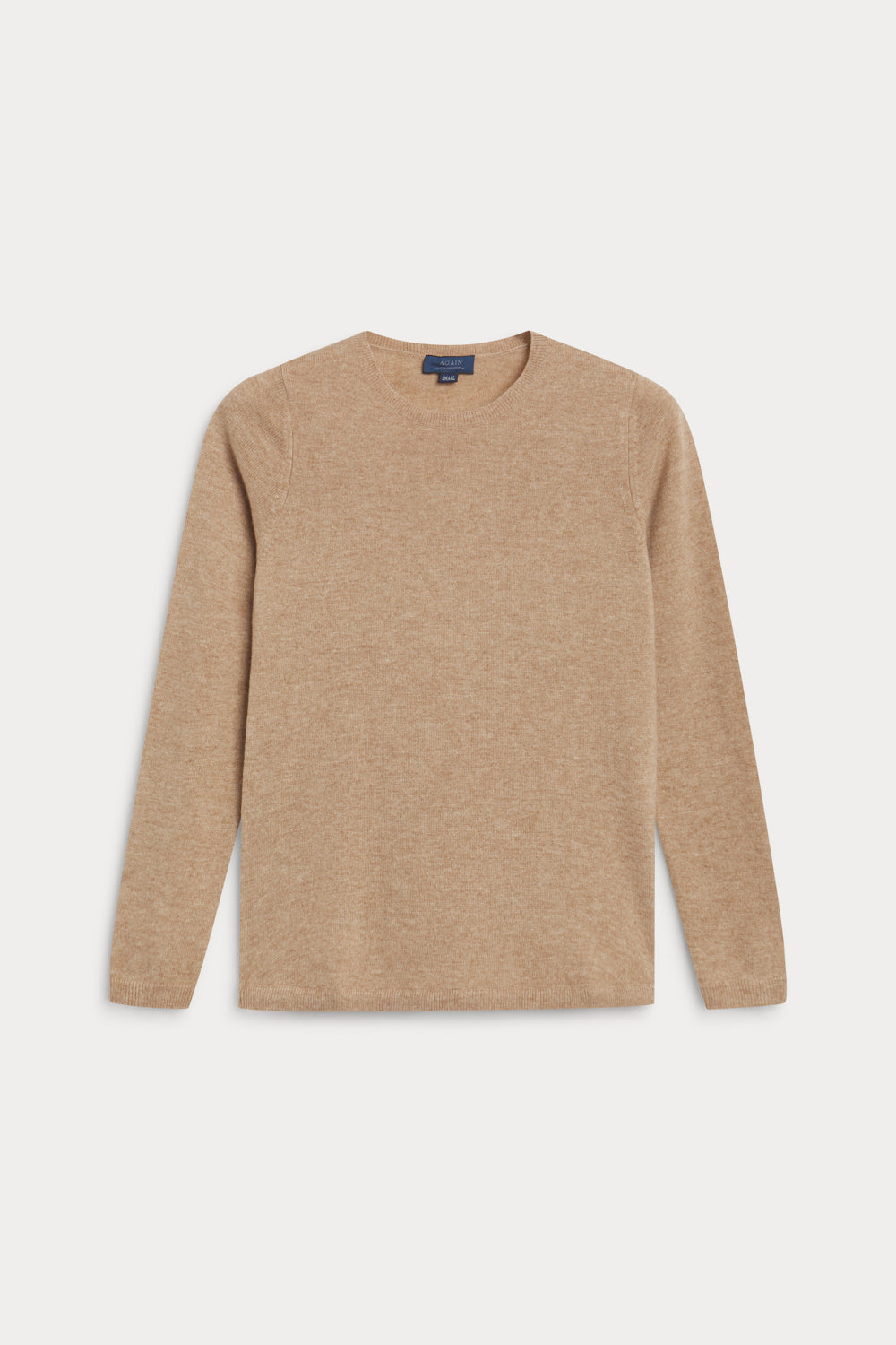 jersey cuello redondo cashmere beige