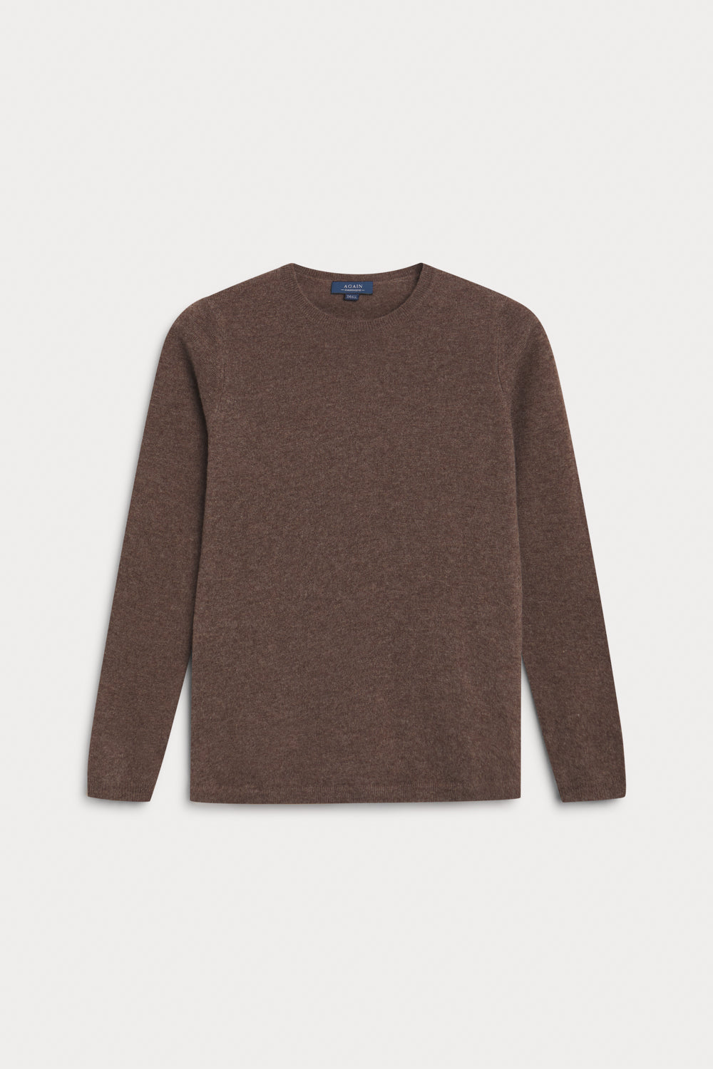 jersey cuello redondo cashmere marron