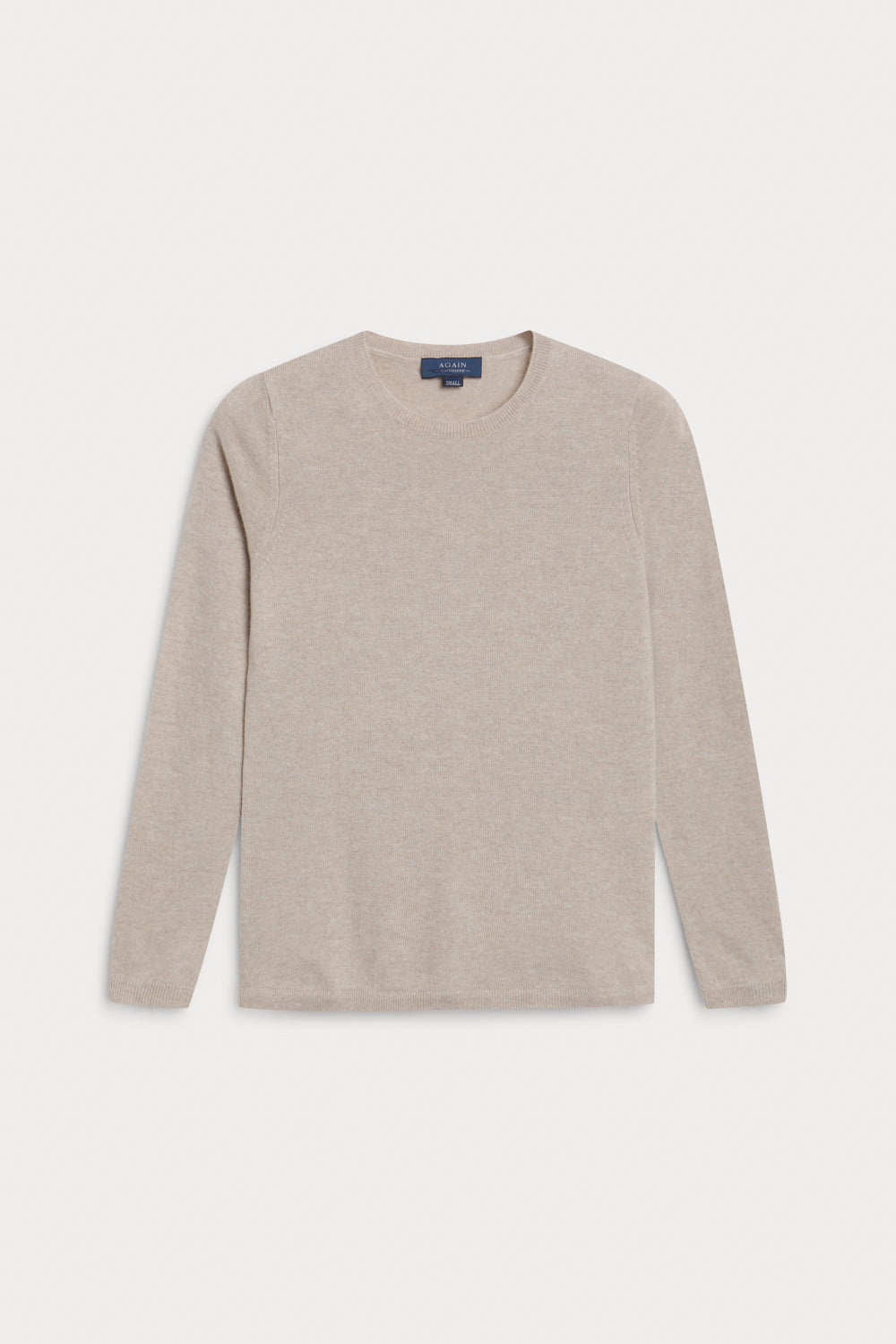 jersey cuello redondo cashmere piedra