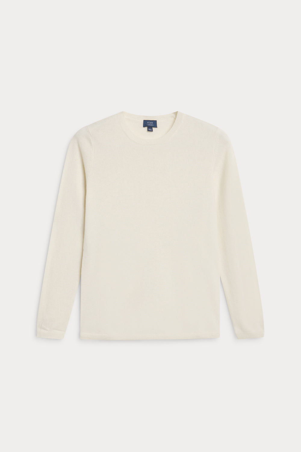 jersey cuello redondo cashmere blanco