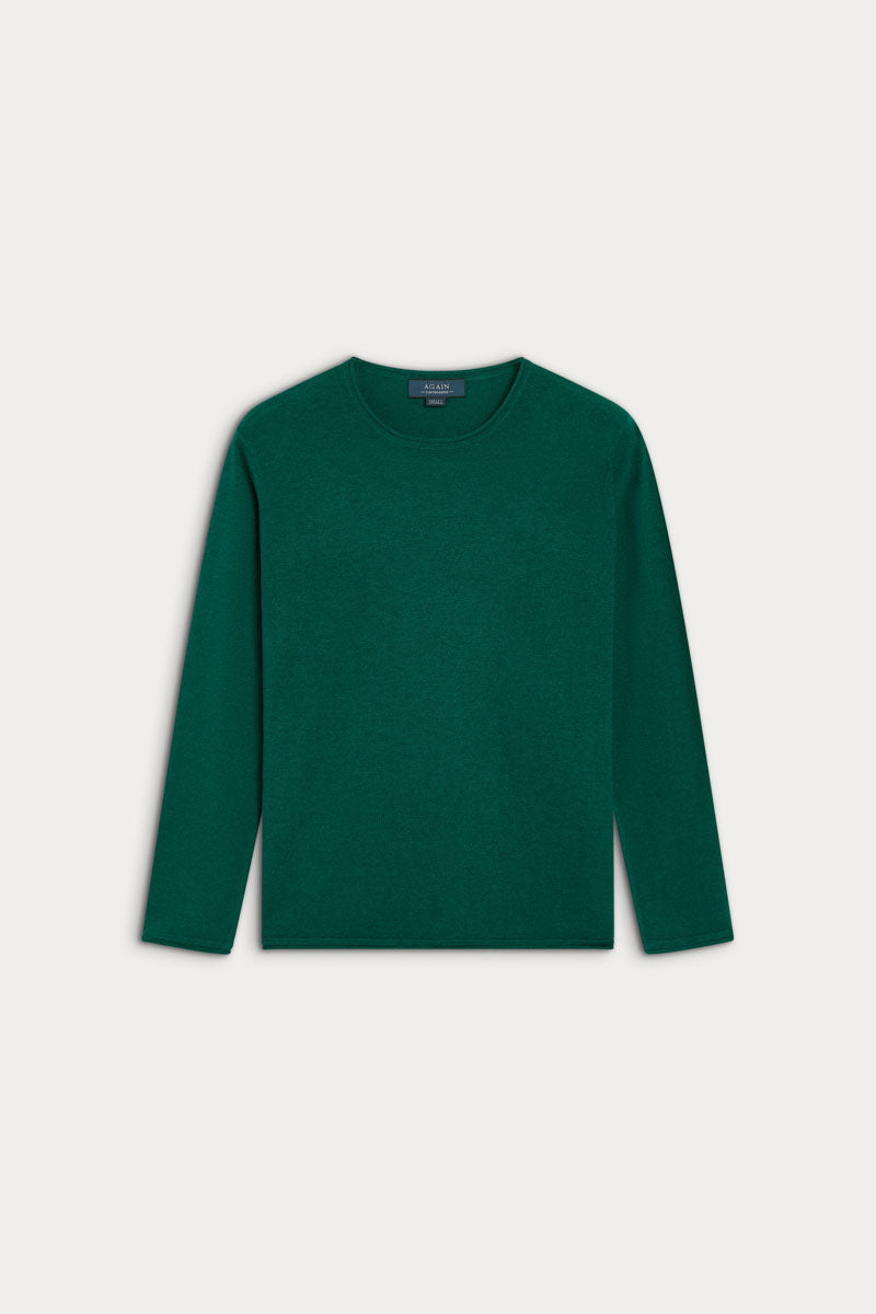 jersey cuello redondo cashmere seda ultrafino de mujer