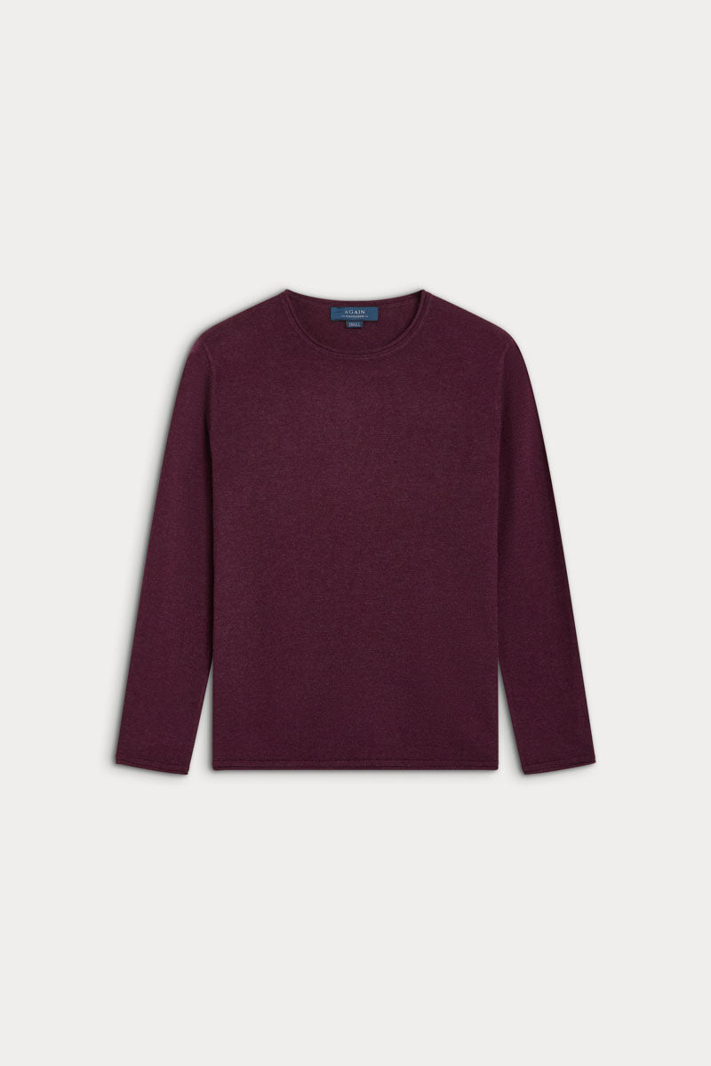 jersey cuello redondo cashmere seda ultrafino de mujer