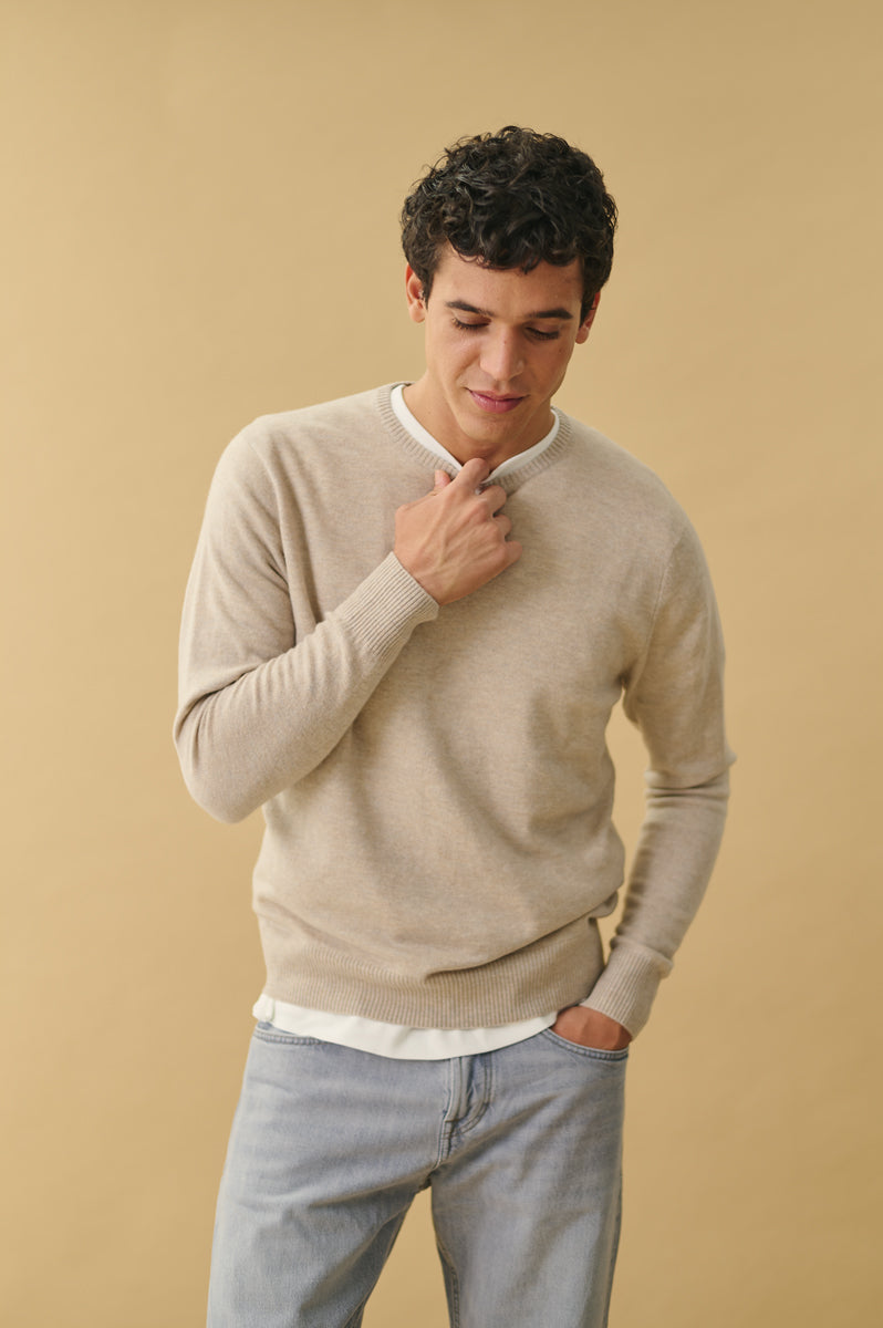 jersey cuello redondo hombre AGAIN cashmere