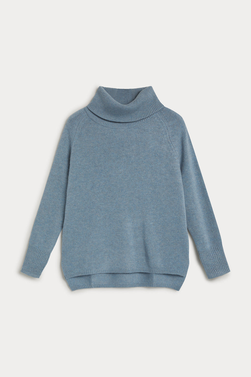 jersey cuello vuelto oversize cashmere mujer baby blue
