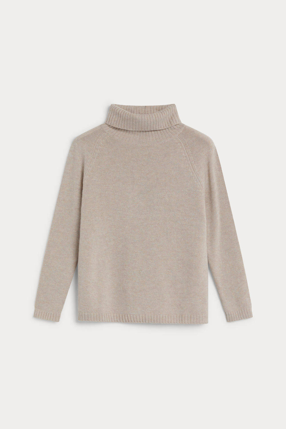 Four-strand turtleneck sweater