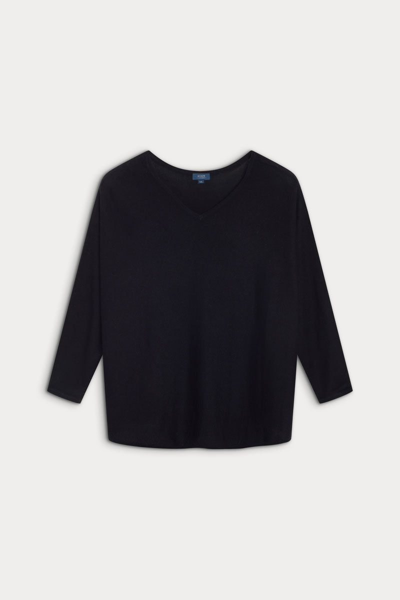 Cashmere Silk Box Neck Poncho