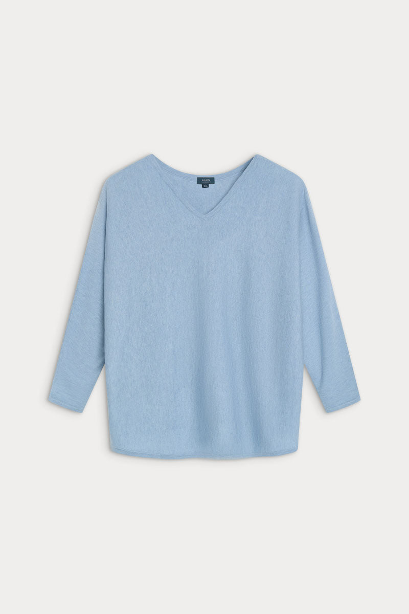 Cashmere Silk Box Neck Poncho