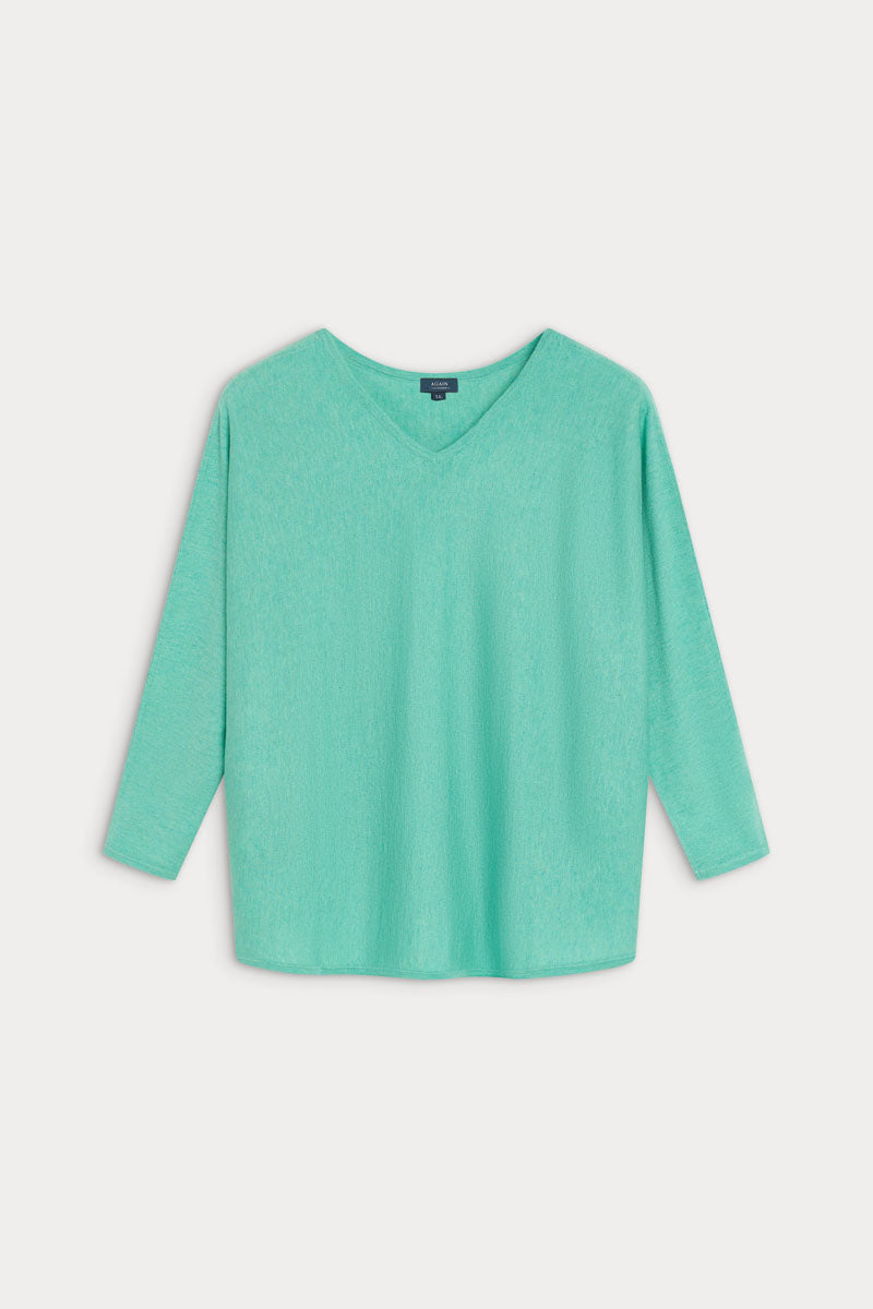 Cashmere Silk Box Neck Poncho