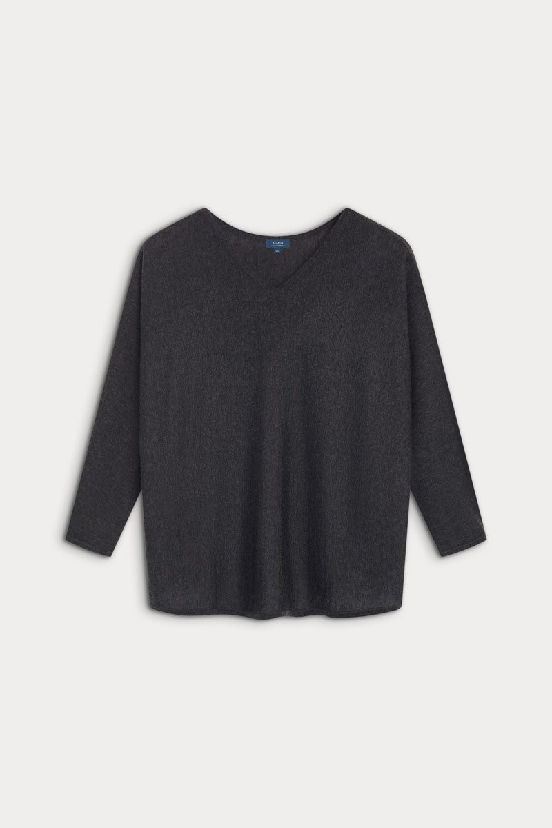 Cashmere Silk Box Neck Poncho