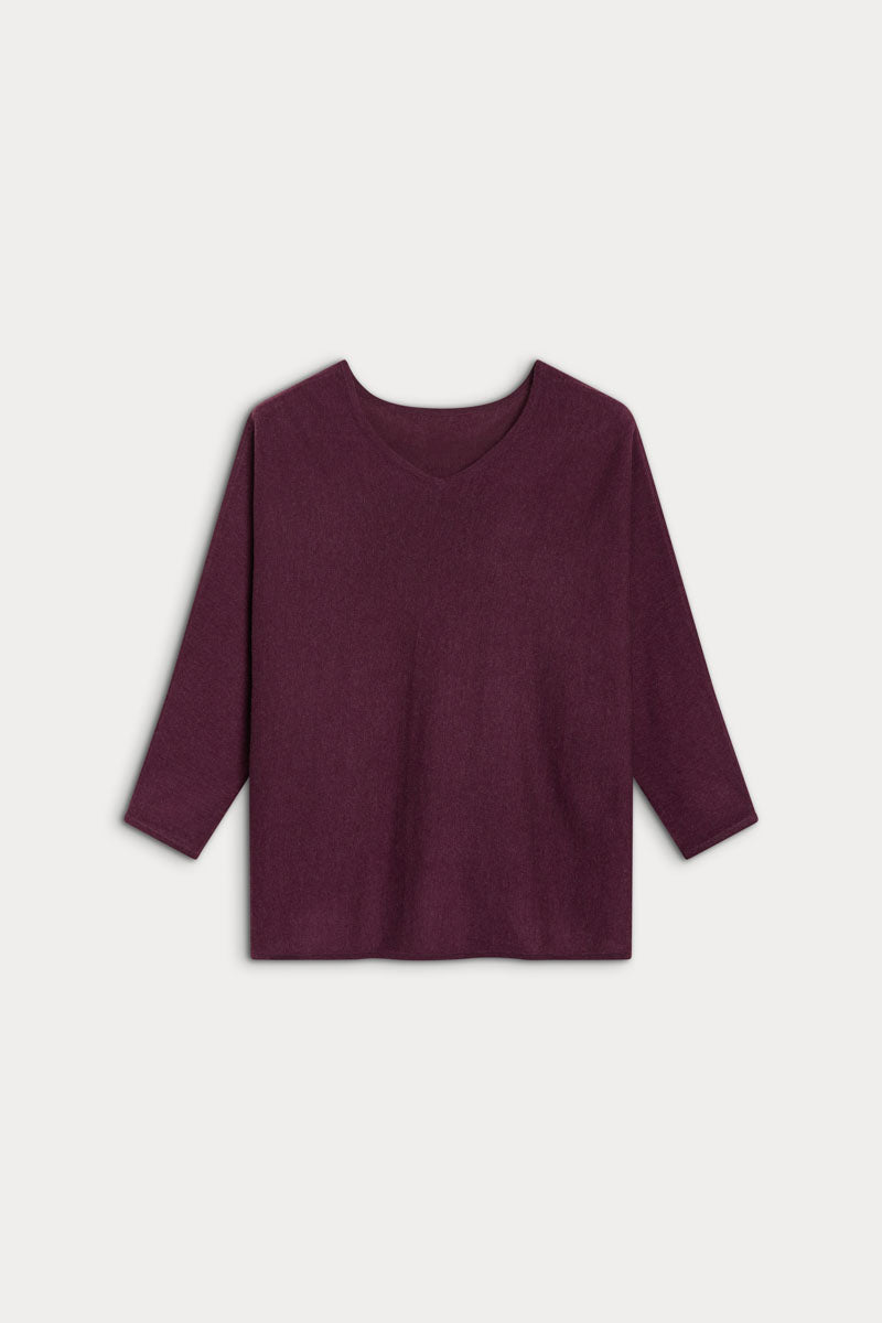 Cashmere Silk Box Neck Poncho