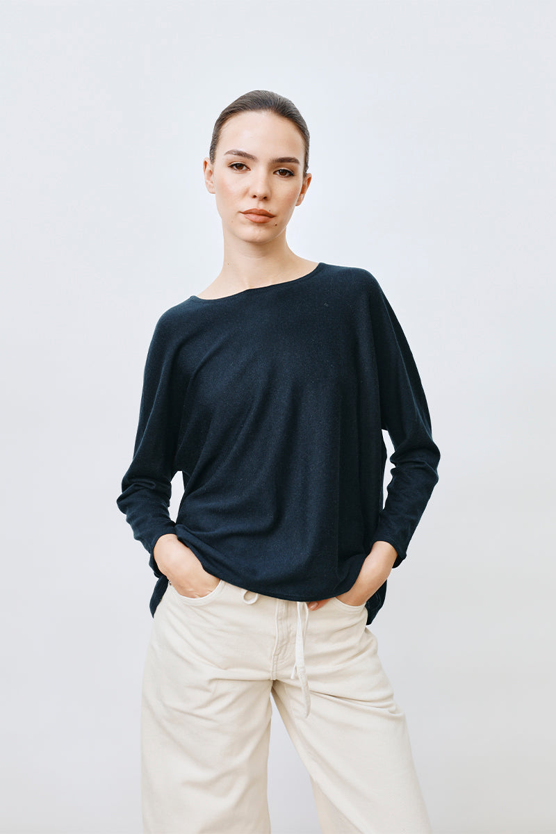 Jersey cashmere y seda ultrafino de mujer