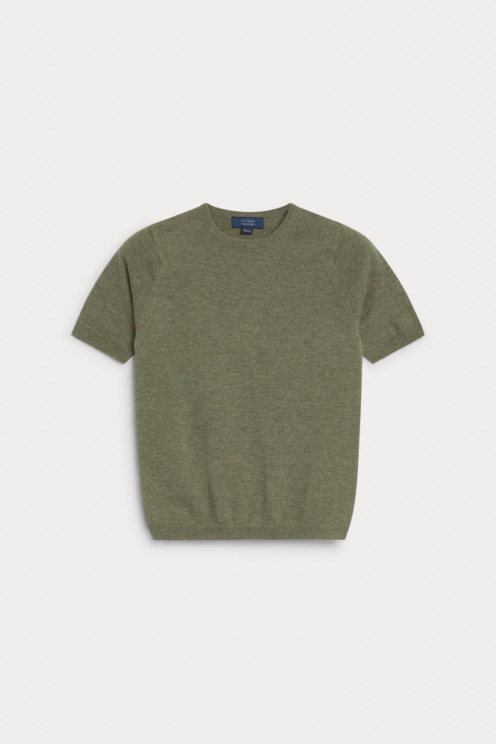 jersey manga corta cashmere mujer  verde oliva