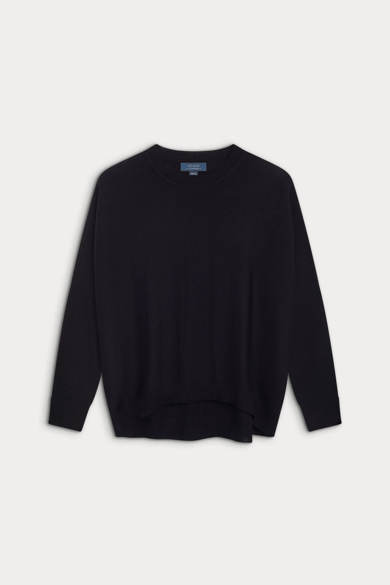 Jersey de escote redondo cashmere ultrafino seda 