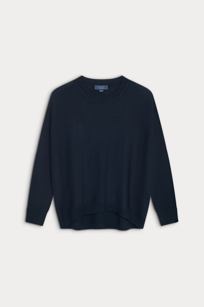 Jersey de escote redondo cashmere ultrafino seda 