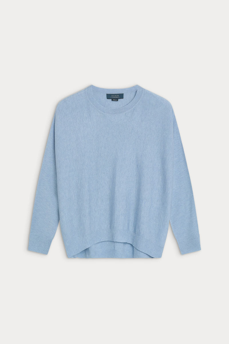 Jersey de escote redondo cashmere ultrafino seda 