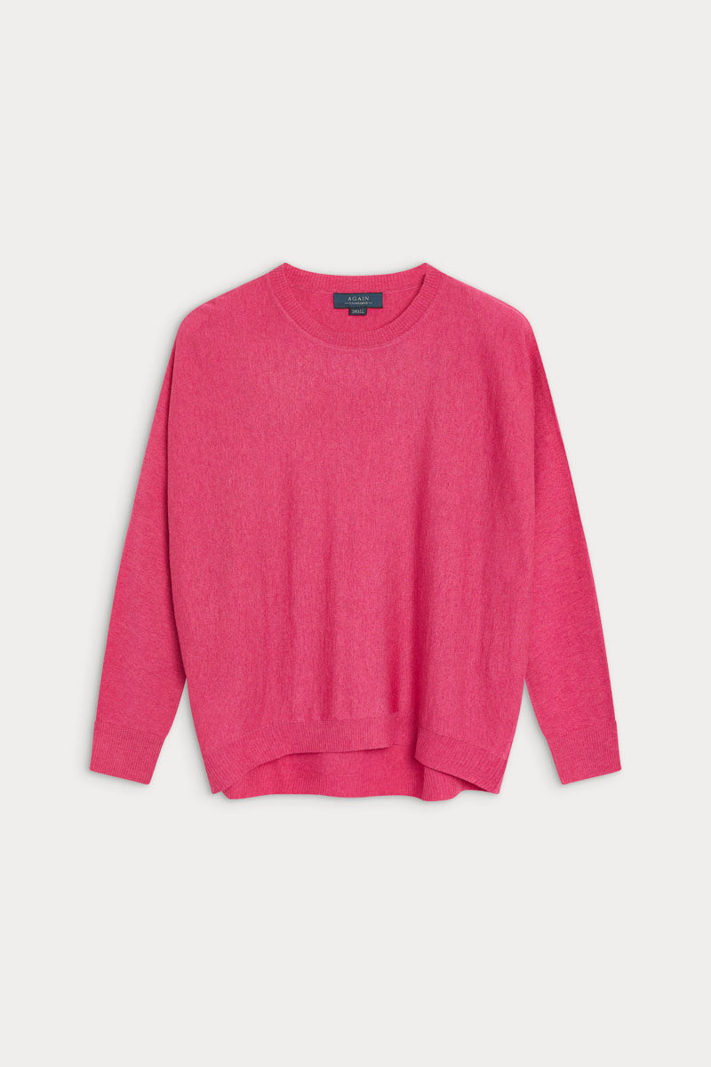 Jersey de escote redondo cashmere ultrafino seda 