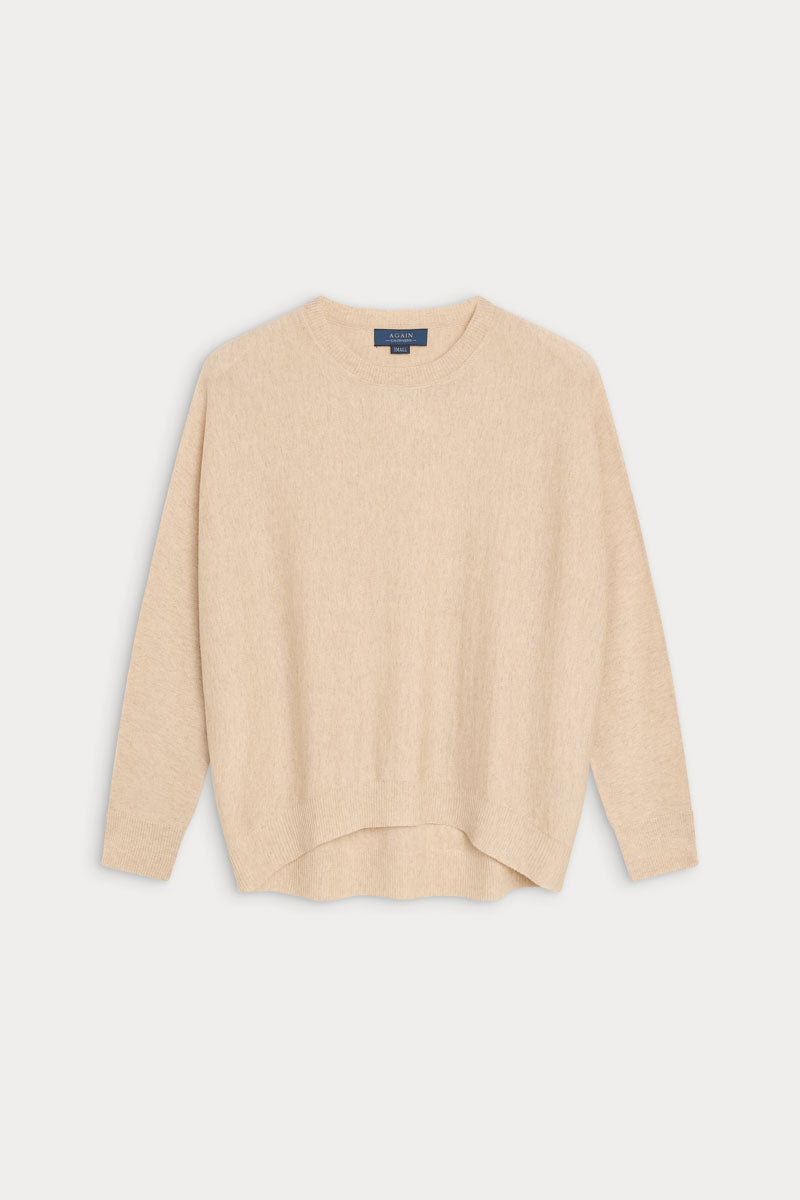 Jersey de escote redondo cashmere ultrafino seda 