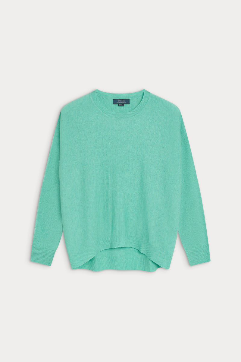 Jersey de escote redondo cashmere ultrafino seda 