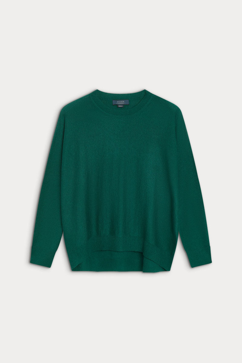 Jersey de escote redondo cashmere ultrafino seda 