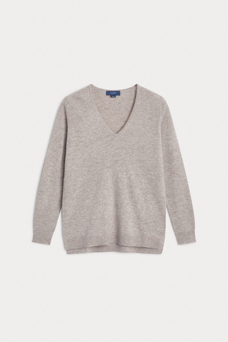 Jersey pico cashmere piedra AGAIN Cashmere.