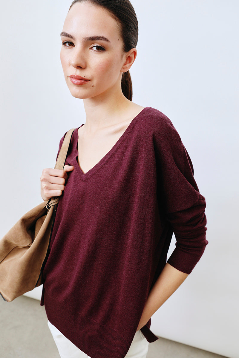 jersey pico cashmere seda oversize mujer