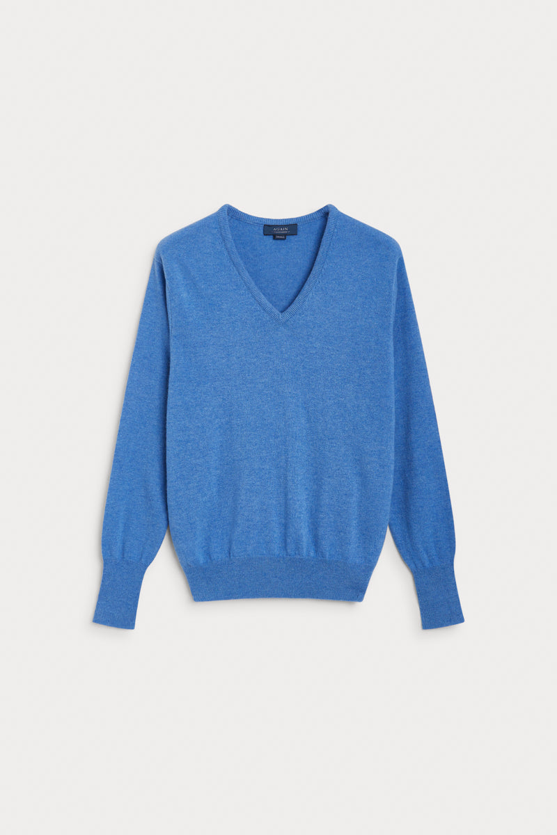 Jersey pico cashmere dos cabos de hombre. AGAIN Cashmere