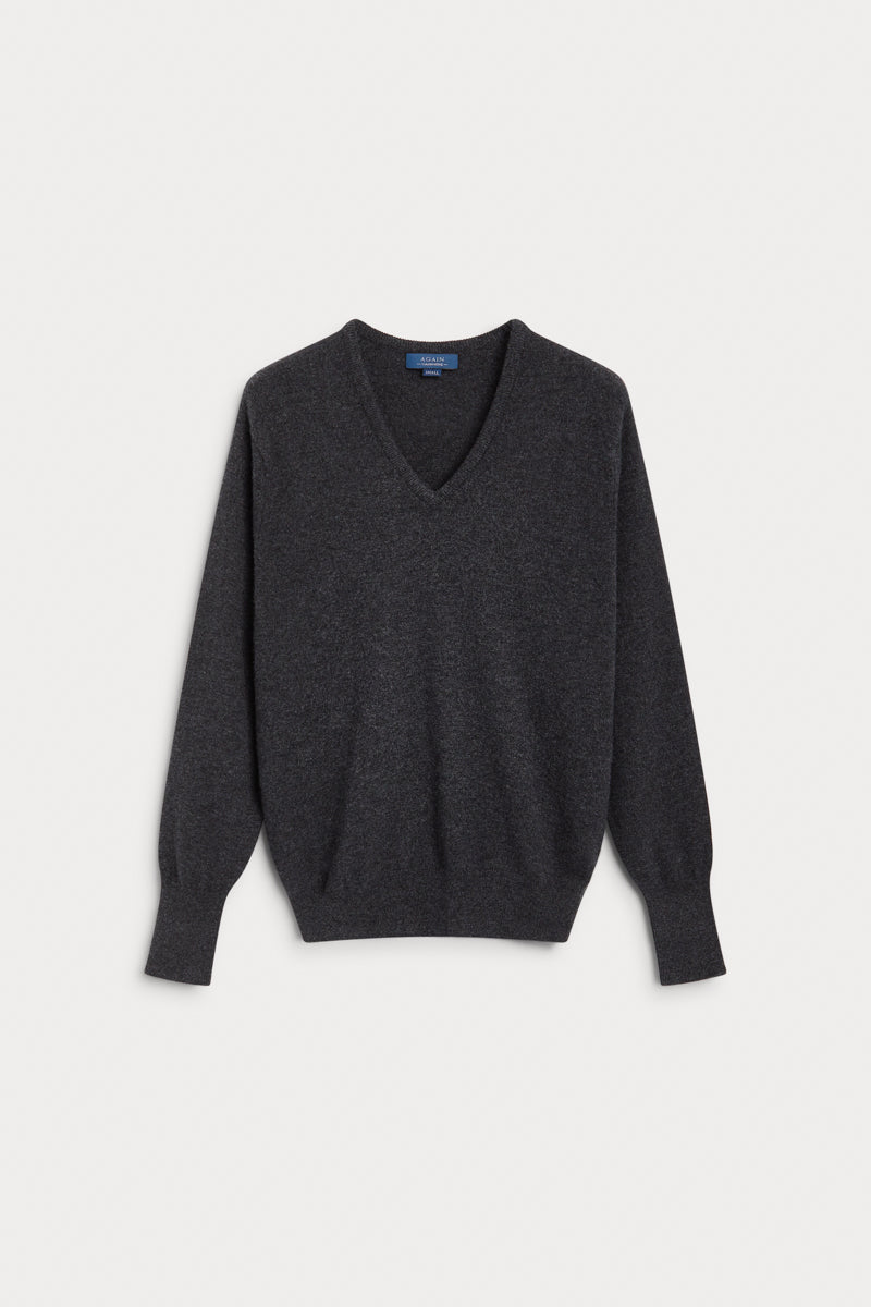 Jersey pico cashmere dos cabos de hombre. AGAIN Cashmere