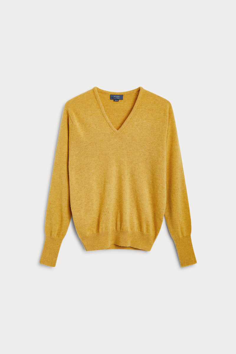 Jersey pico cashmere dos cabos de hombre. AGAIN Cashmere