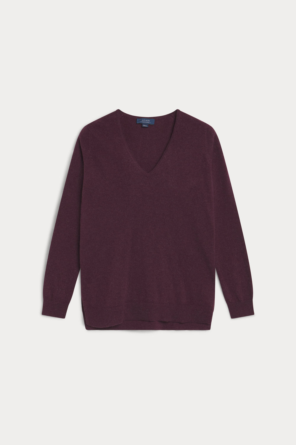 jersey boyfriend cashmere mujer- red wine