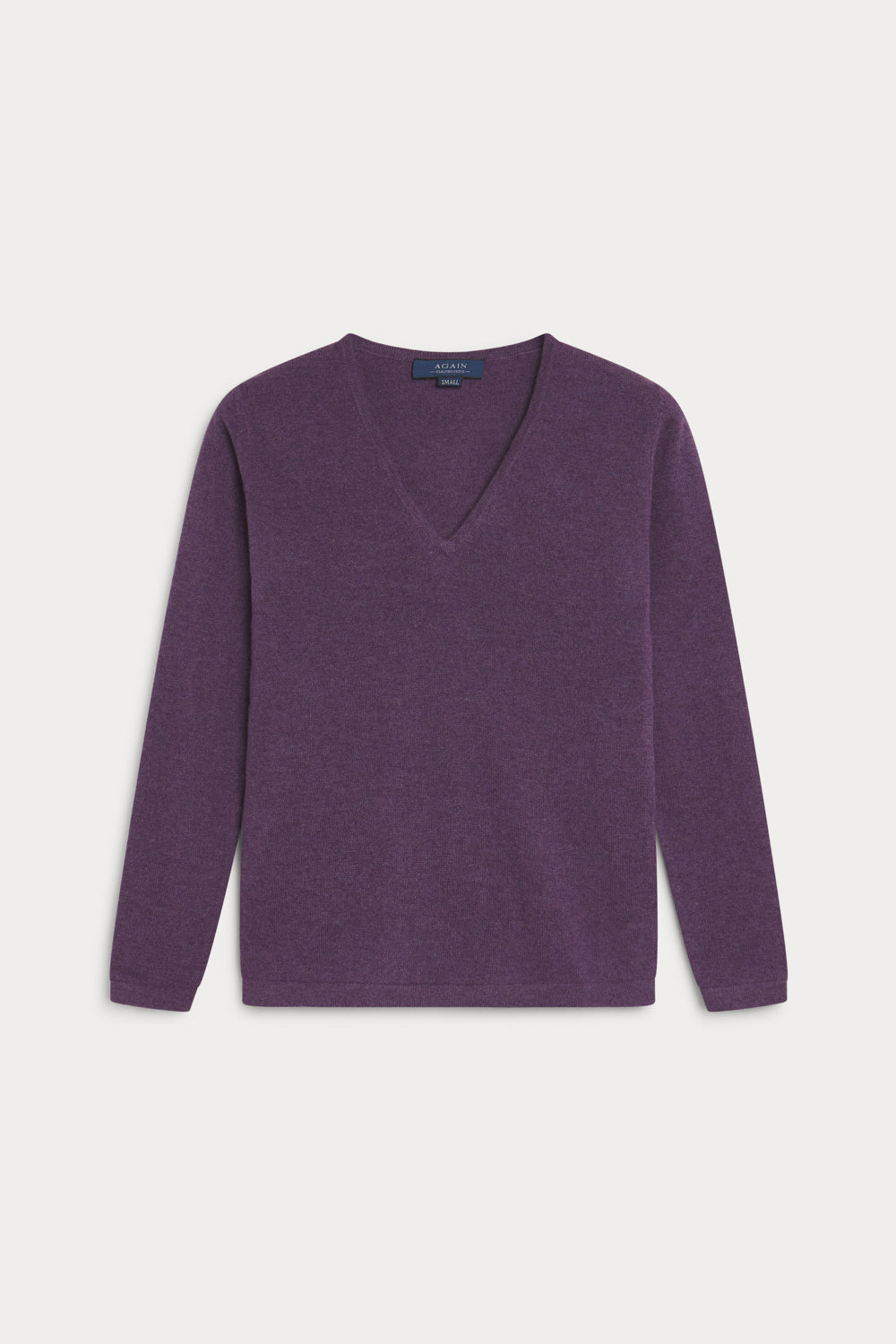 jersey pico cashmere mujer- uva