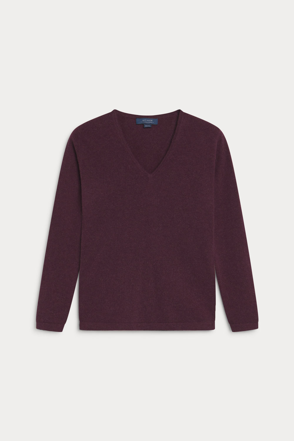 jersey pico cashmere mujer- red wine