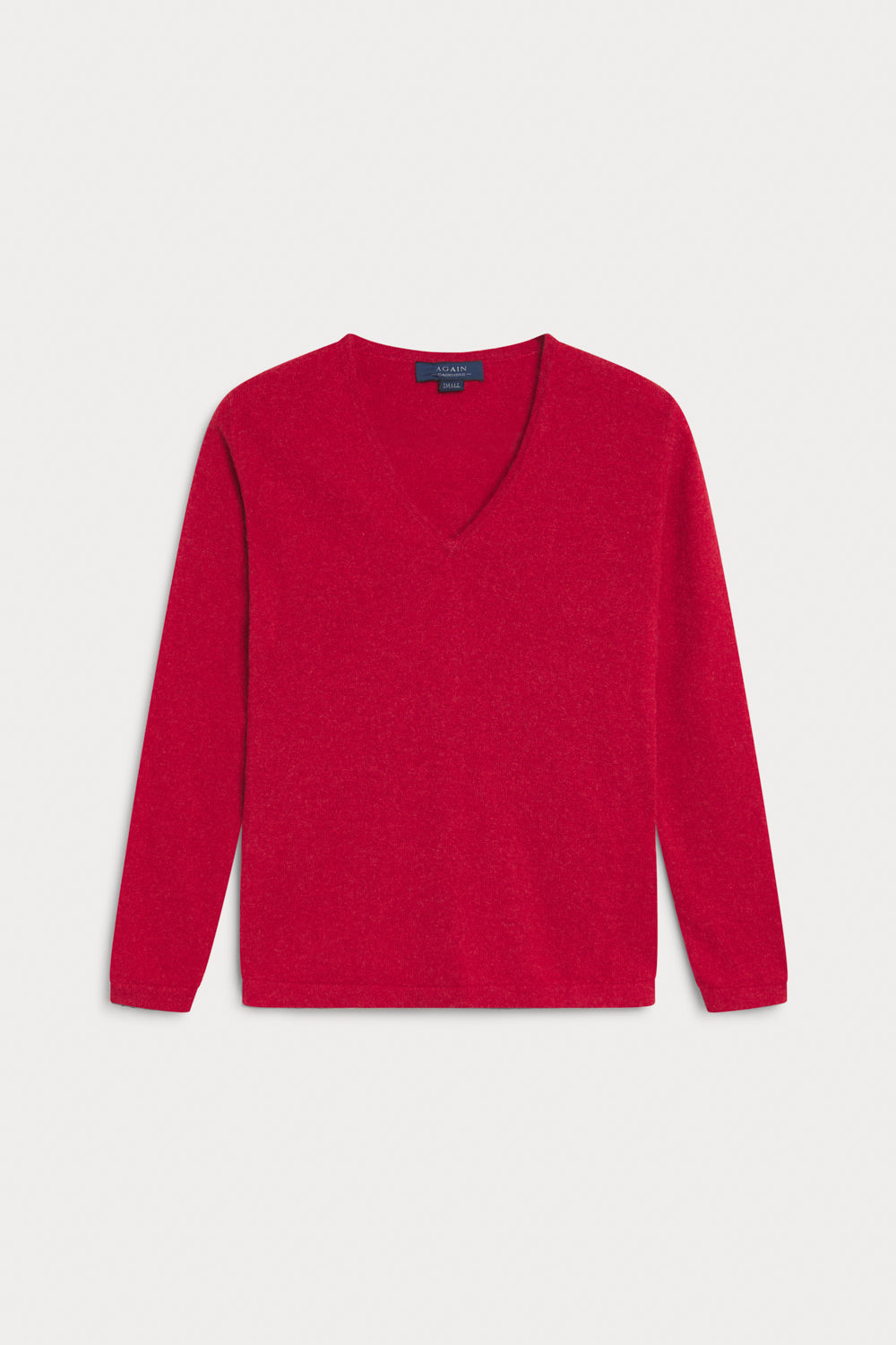 jersey pico cashmere mujer- cherry