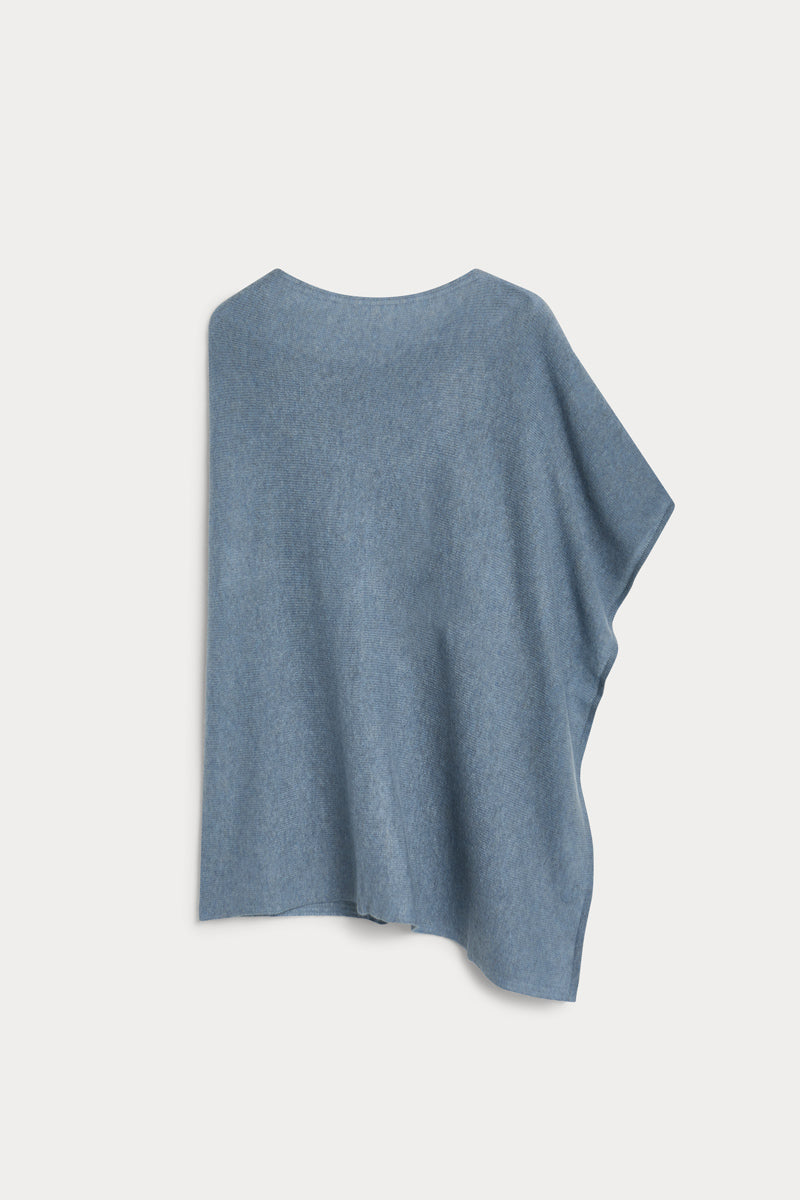 poncho camaleon mujer again cashmere baby blue