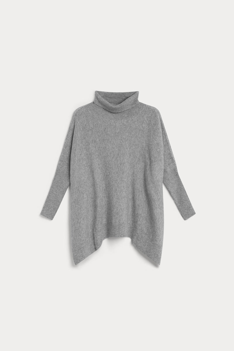 poncho cuello vuelto cashmere mujer 