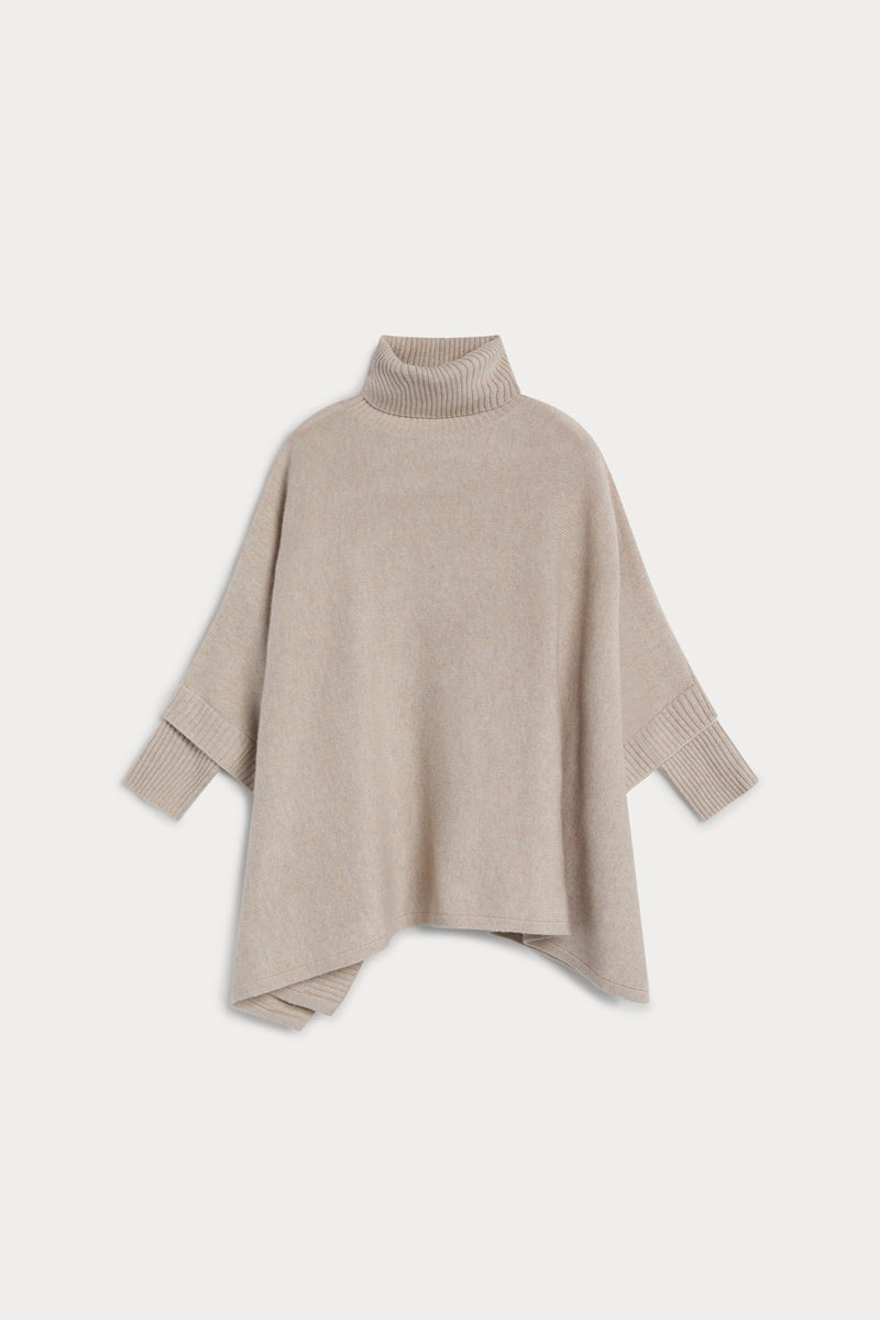 poncho cuello vuelto seis cabos AGAIN cashmere mujer 