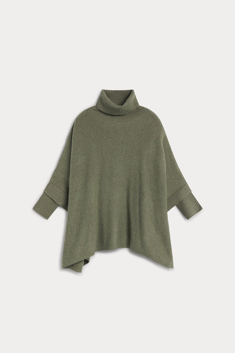 poncho cuello vuelto seis cabos AGAIN cashmere mujer 