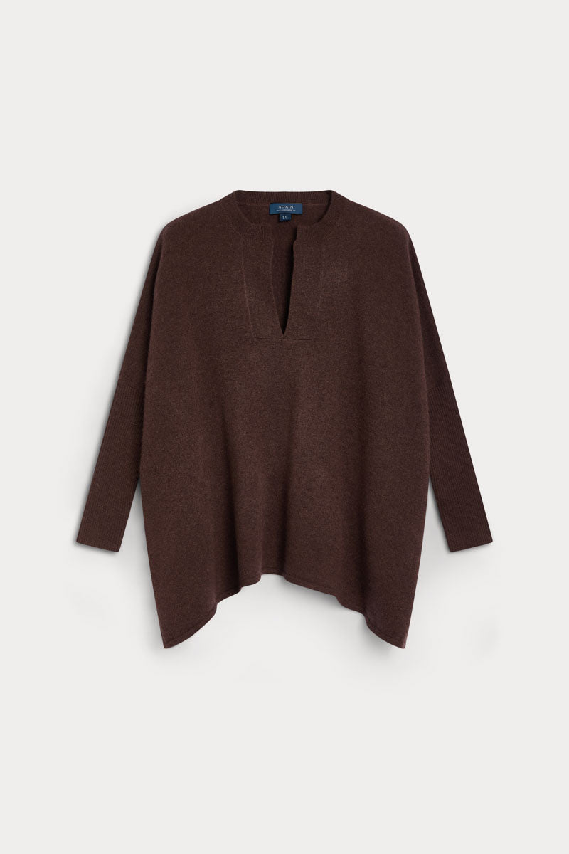 poncho cuello pico cashmere 100% cashmere.