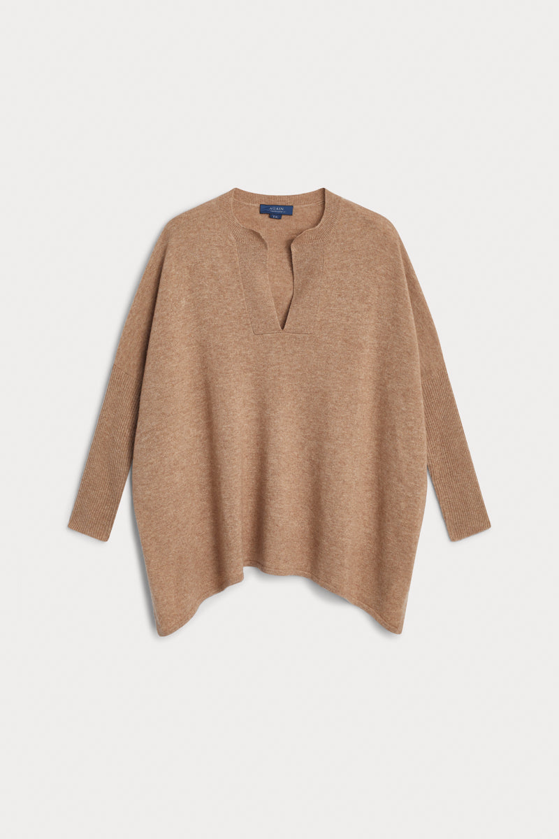 Poncho kurta camel 100% cashmere. AGAIN Cashmere.