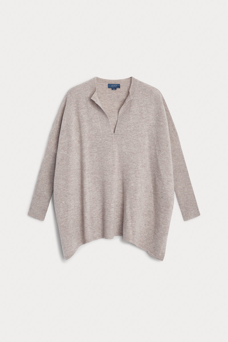 Poncho kurta piedra 100% cashmere. AGAIN Cashmere.